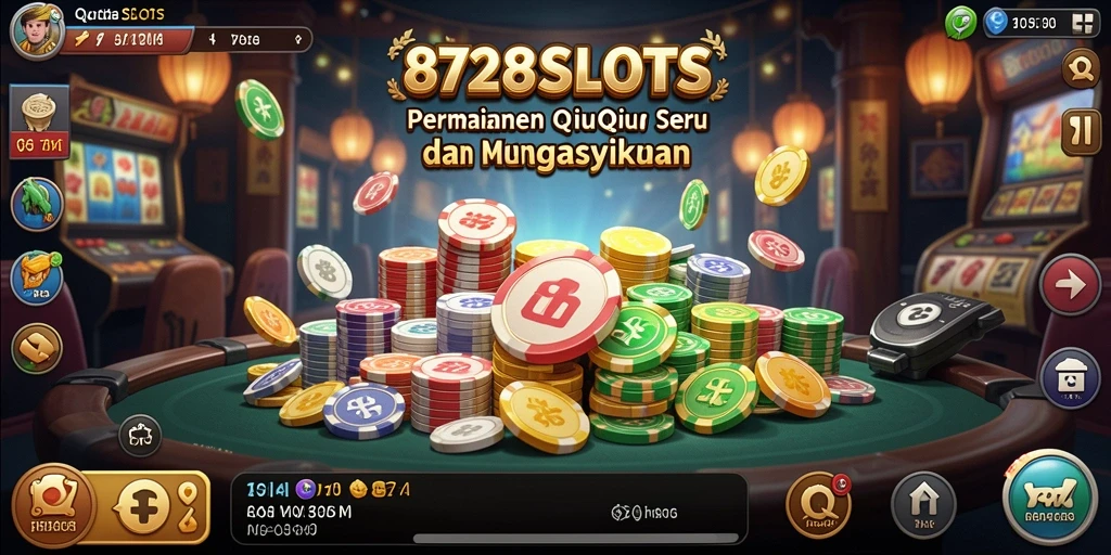 Tampilan gameplay seru dalam 8728SLOTS yang menampilkan QiuQiu.