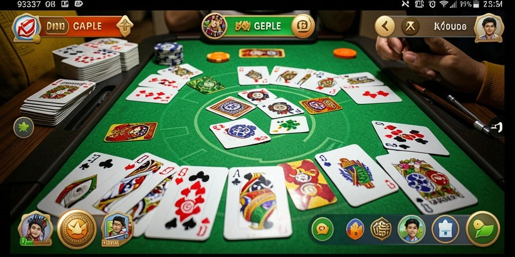 Tampilan menarik dari gameplay Gaple di 93337.