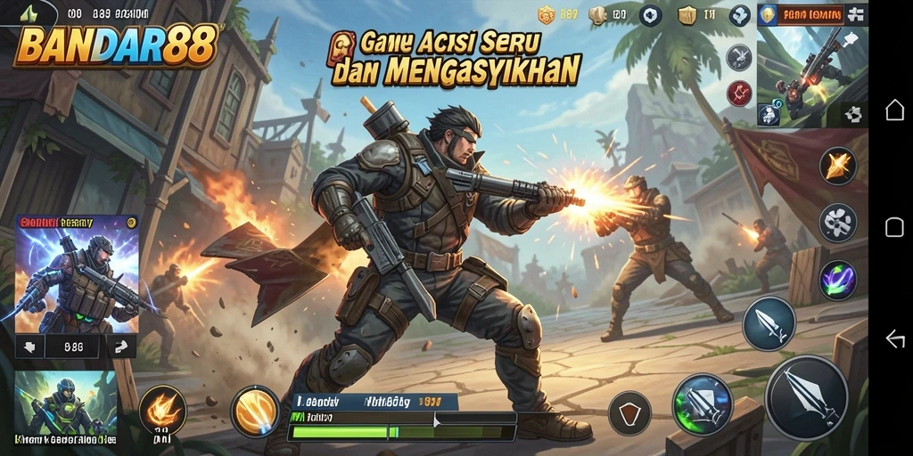Screenshot utama BANDAR88 menampilkan aksi gameplay yang intens dan mendebarkan.