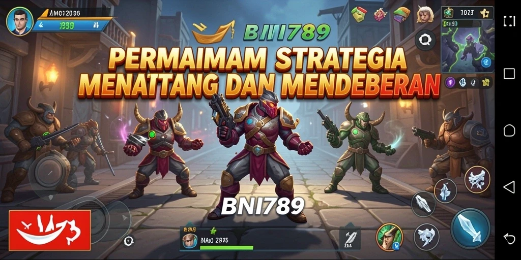 Screenshot BNI789 menunjukkan gameplay mendebarkan dengan strategi yang kompleks.