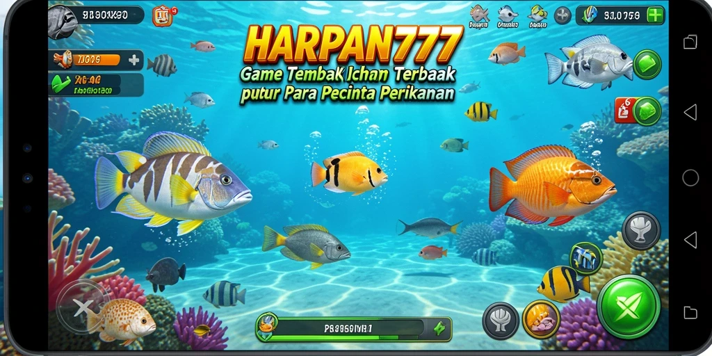 Gameplay seru menembak ikan dalam HARAPAN777