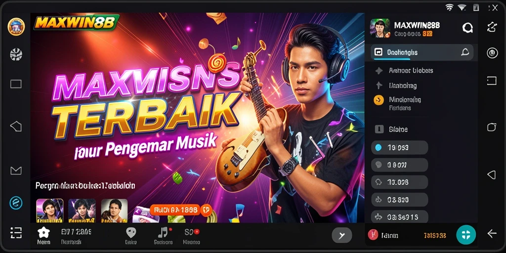 Tampilan gameplay interaktif yang penuh warna di MAXWIN88.