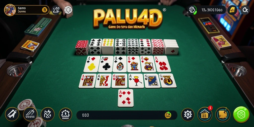 Screenshot utama PALU4D menampilkan gameplay Domino yang seru.