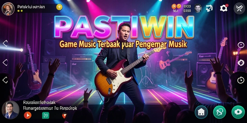 Screenshot PASTIWIN menampilkan gameplay musik yang seru dan mendebarkan.