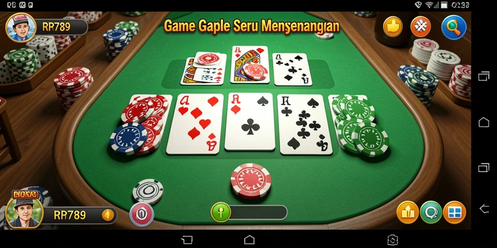 Screenshot dari gameplay Gaple yang menarik di RR789.