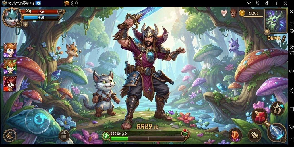 Screenshot gameplay RR89 yang menunjukkan aksi seru dalam pertarungan RPG.