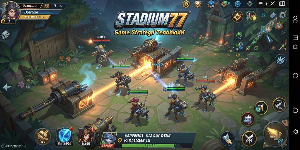 Tampilan mendebarkan dari gameplay SLG STADIUM77.