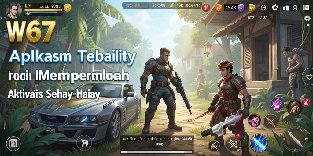 Tampilan utama W67 yang menunjukkan fitur manajemen tugas.