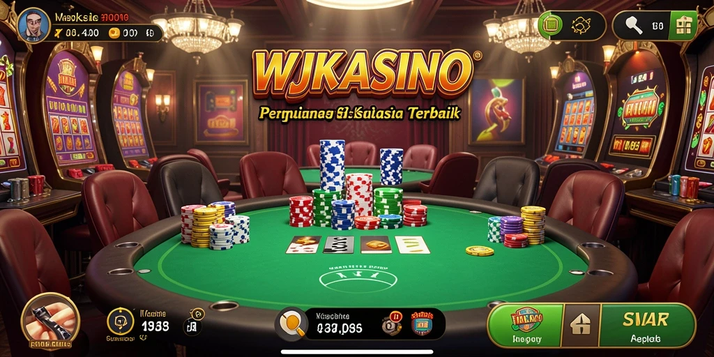 Screenshot gameplay WJKASINO yang menampilkan suasana kasino virtual.